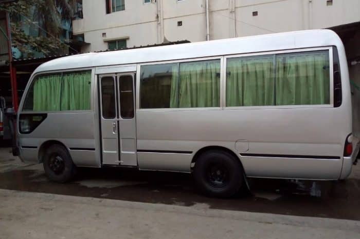 Get Toyota Coaster Mini Ac Bus Rental For Monthly Staff Pick Drop Service In Dhaka