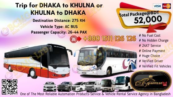 Dhaka To Khulna (AC Bus)