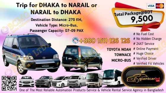 Dhaka To Narail (Toyota Noah)