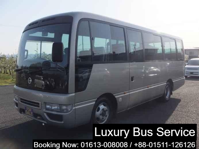 Book Tourist Bus in Bangladesh. We Provide Nissan Civilian Daily, Weekly, Monthly AC Mini Bus Service in Uttara Dhaka Bangladesh