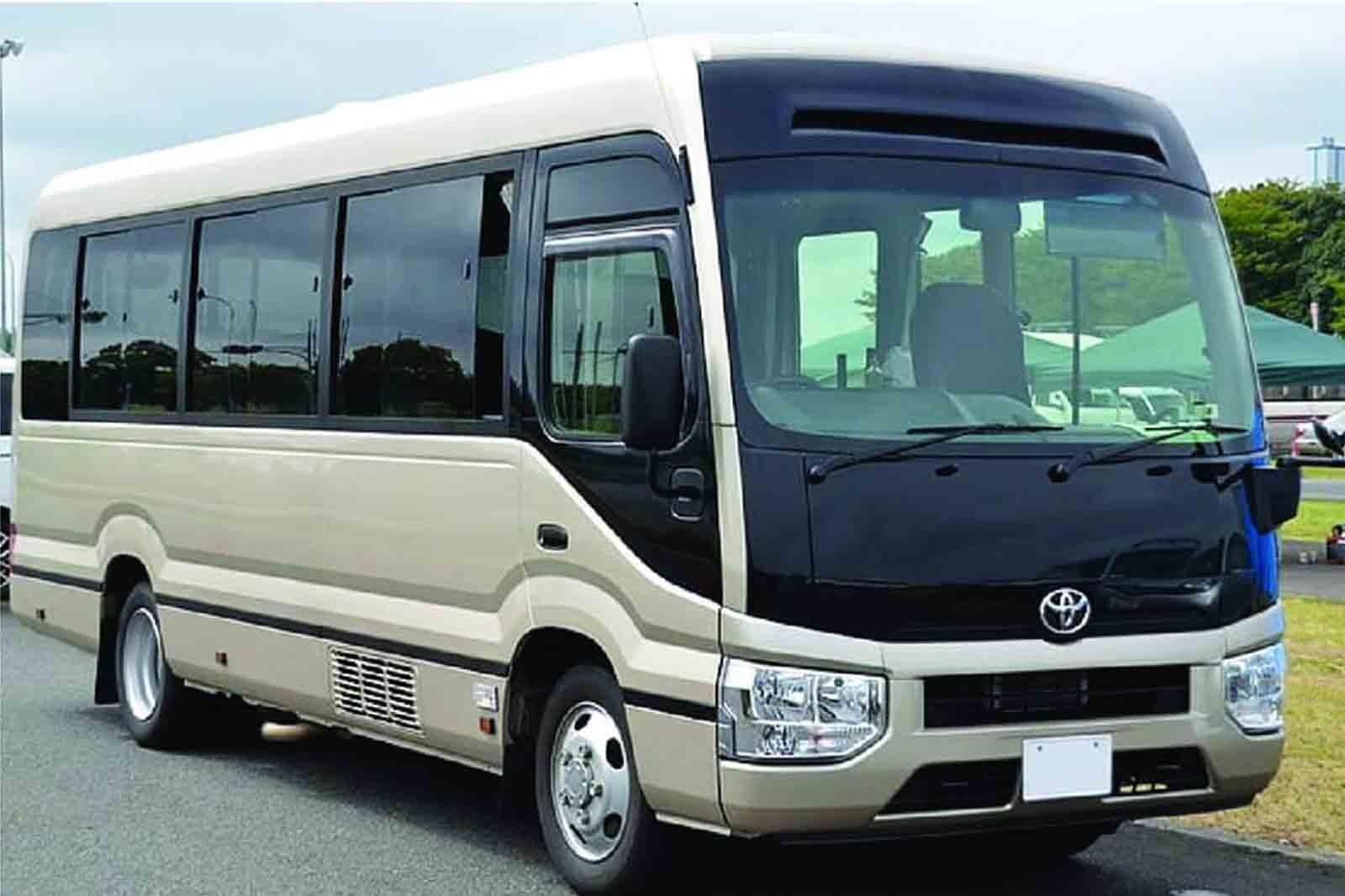 Tourist Bus Booking in Gulshan Dhaka Bangladesh. Nissan Civilian Daily, Weekly, Monthly AC Mini Bus Service in Uttara Dhaka Bangladesh