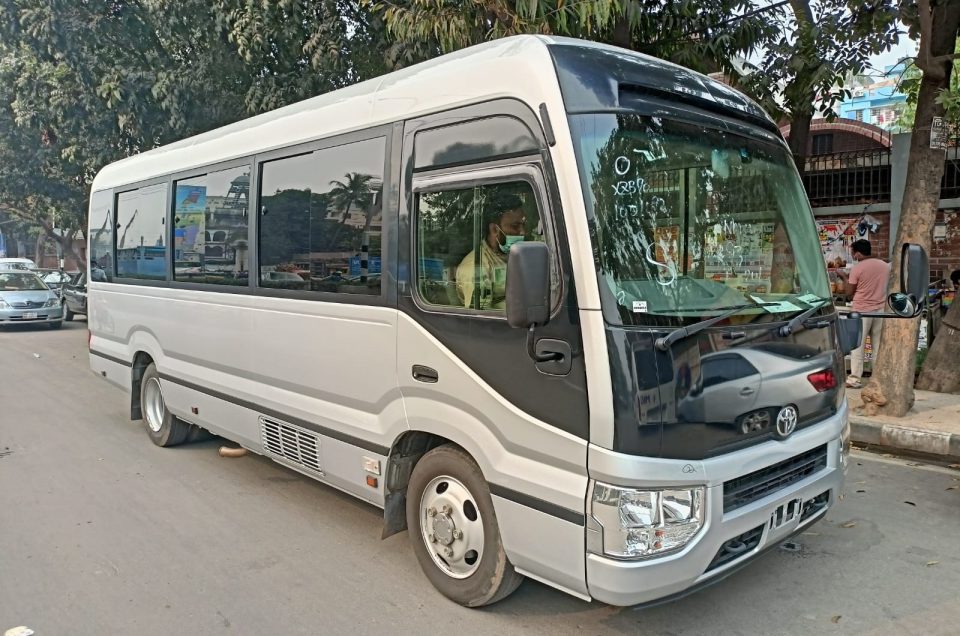 Economical tour buses are rented in Dhaka