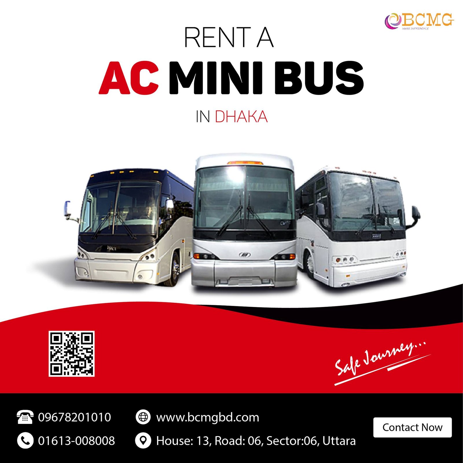 Tourist buses with cozy seats are available