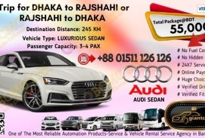Dhaka To Rajshahi (Audi Sedan)