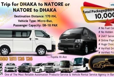 Dhaka To Natore (Toyota Hi-Ace)