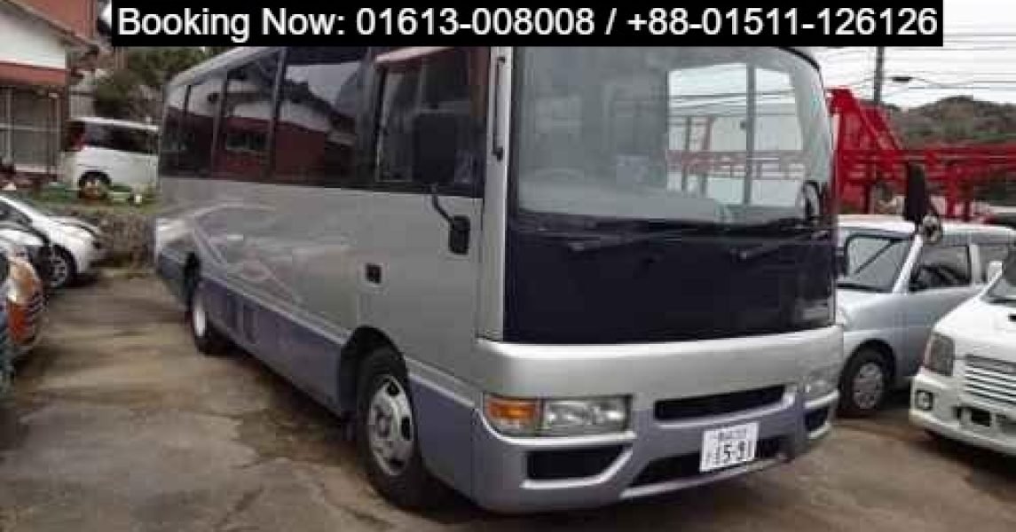 Tourist Bus Service For Tour in Uttara Dhaka Bangladesh. Nissan Civilian Daily, Weekly, Monthly AC Mini Bus Service in Bangladesh