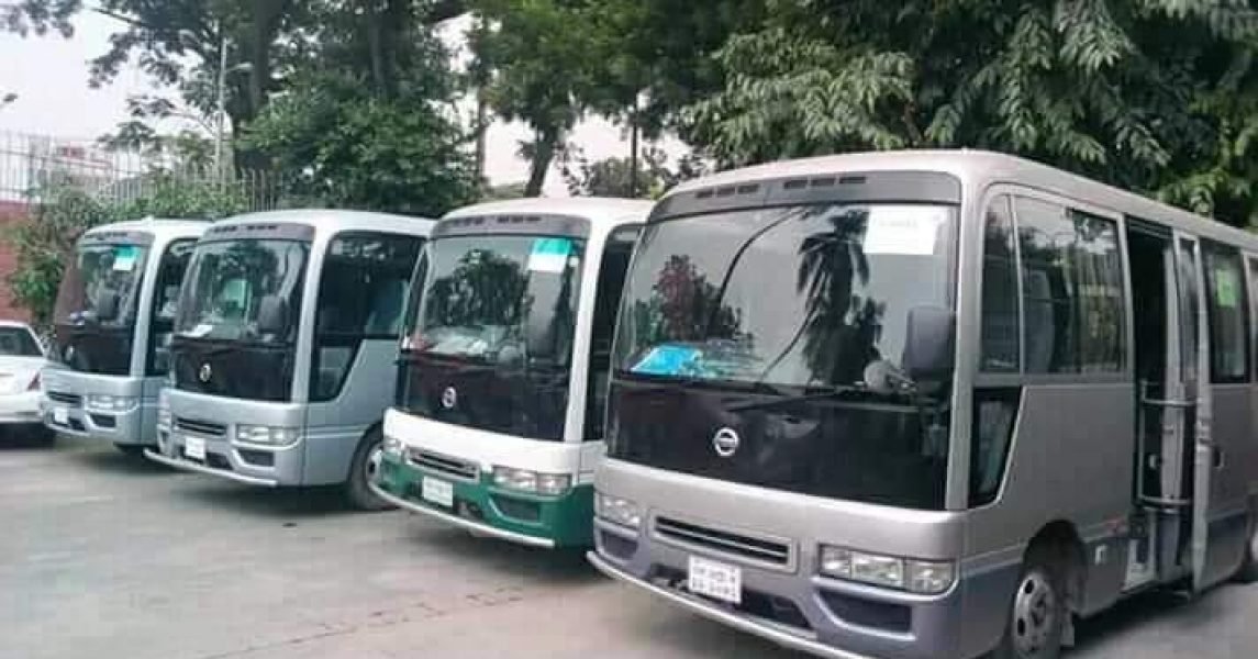 Get Nissan Civilian Ac Minibus On Rent For Monthly Office Transport In Dhaka